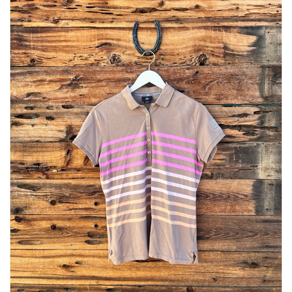 BOGNER | Women's V Neck Short Sleeve Polo Shirt Top Size M/L